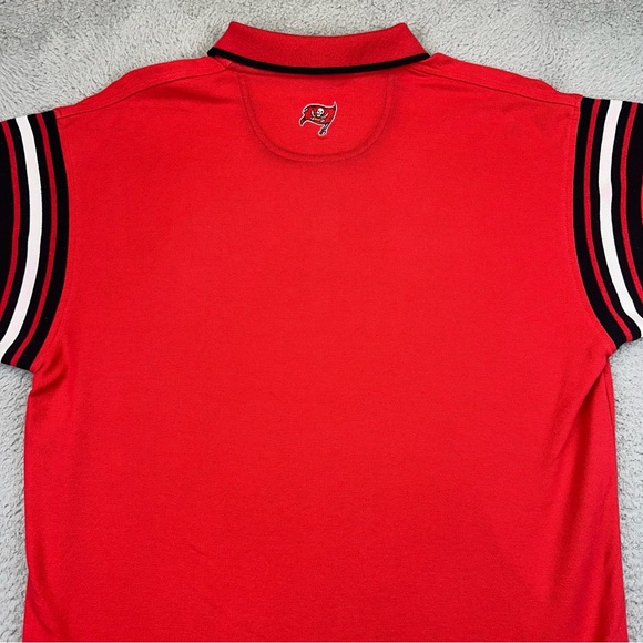 Tampa Bay Buccaneers Shirt Mens Large Red Knit Polo NFL Football Casual Team - Picture 8 of 14